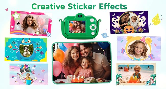 Kids Camera Boys Toys for 3 4 5 6 7 8 9 Years Old Boys, 48MP Dual Lens Kids Digital Camera Toddler Camera Christmas Birthday Gifts, 1080P HD Video Selfie Camera with 32G SD Card 24hrsmart